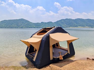 Foldable 2-3 People Amphibious Inflatable Car Roof Top Tent for camping Outdoor Glamping Camping Tent for SUV,Truck( Without Ladder, Two-tone Sty Foldable 2-3 People Amphibious Inflatable Car Roof Top Tent for camping Outdoor Glamping Camping Tent for SUV,Truck( Without Ladder, Two-tone Sty